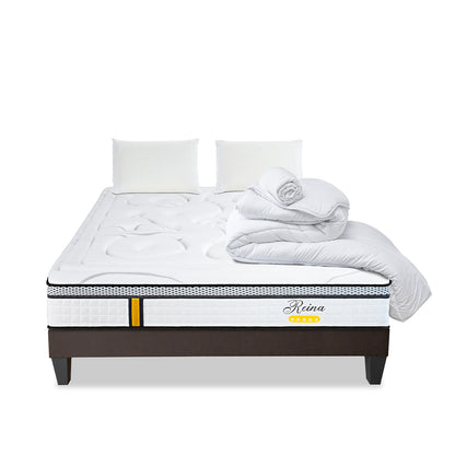 Prêt-à-dormir REINA 2.0 avec Sommier, Couette, Oreillers et Protège-matelas