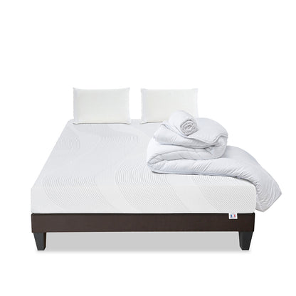 Prêt-à-dormir PARIS avec Sommier, Couette, Oreillers et Protège-matelas