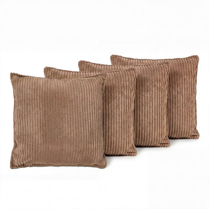 Lot de coussins velours côtelé MALO - Marron