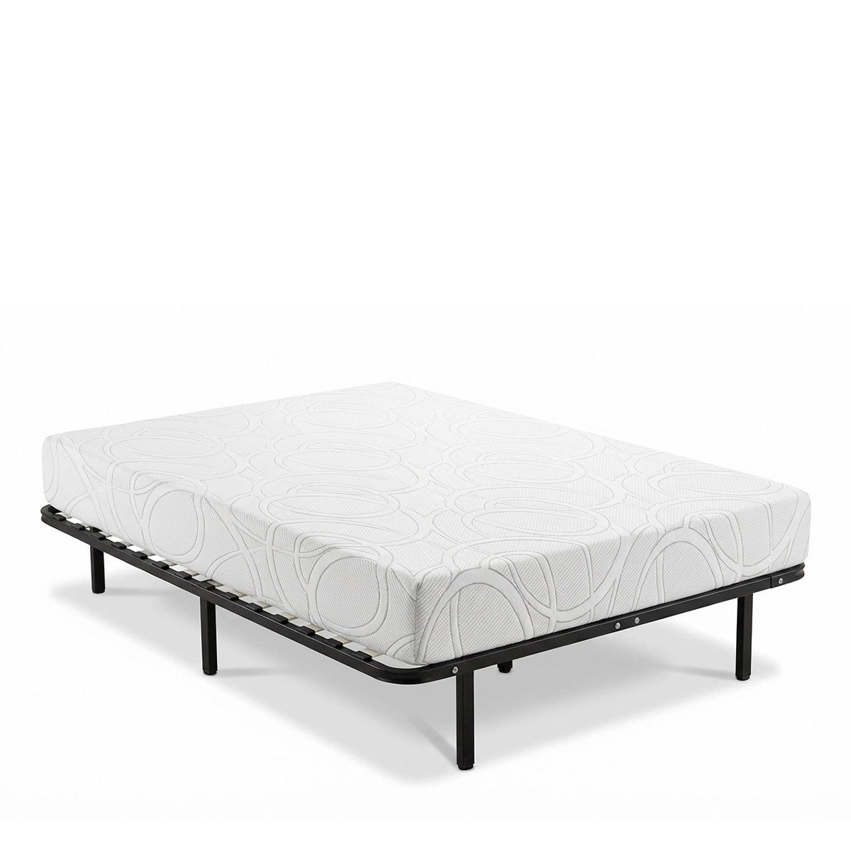 Ensemble Matelas Mémoire de forme EUPRAXIE avec Cadre à lattes