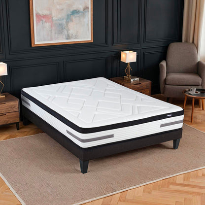 Ensemble Matelas Hybride BELLEVUE avec sommier